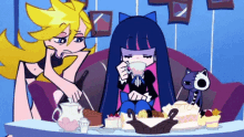 Panty And Stocking With Garterbelt Drink GIF - Panty And Stocking With Garterbelt Drink Sip GIFs