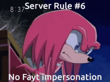 Server Rule Rule64 GIF - Server Rule Rule64 Knuckles Meme GIFs