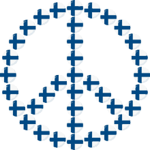 finland flag peace sign peace sign joypixels peace peace symbol