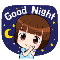 Girl Cute Sticker - Girl Cute Good Night Stickers