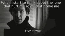 Sherlock Stop It GIF - Sherlock Stop It Think About GIFs