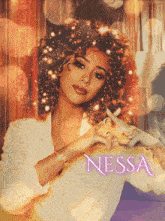a picture of a woman with the name nessa on the bottom
