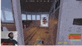 a man playing a video game with the number 1049/1000 on the screen