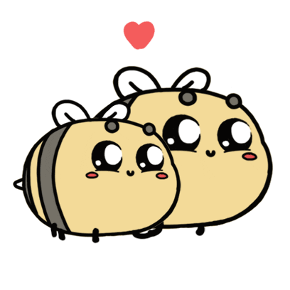Bees Cartoon Love Sticker - Bees Cartoon Love Stickers