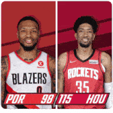 Portland Trail Blazers (98) Vs. Houston Rockets (115) Post Game GIF
