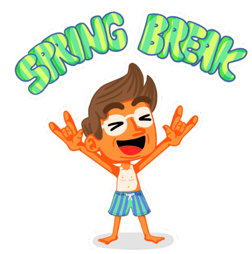 Spring Break Happy Sticker - Spring Break Happy Excited Stickers