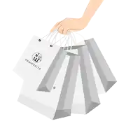 a hand is holding a stack of shopping bags that say new habits