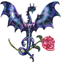 Dragon Dragon With Rose Sticker - Dragon Dragon With Rose Dragon Rose Stickers