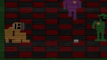 a video game with a yellow bear and a green bear standing next to each other