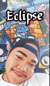 a cartoon drawing of a man with the name eclipse on it