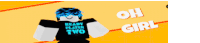 a boy with blue hair is wearing a shirt that says " ready player two "
