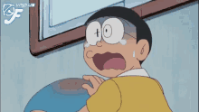 nobita doraemon scared sad hurt feelings