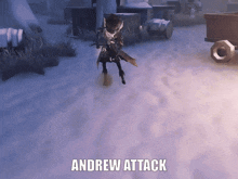 a video game character with the name andrew attack on the bottom right