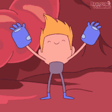 Hands Up Bounce GIF - Hands Up Bounce Bravest Warriors GIFs