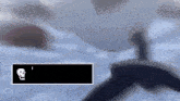 a skeleton is holding a sword in a video game with a skull in the middle of it .
