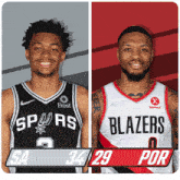 San Antonio Spurs (34) Vs. Portland Trail Blazers (29) First-second Period Break GIF - Nba Basketball Nba 2021 GIFs