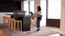 Stand And Swing Stand Desk GIF