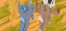 a cartoon drawing of three cats one of which is crying