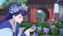 Consort Lihua Looking At Flowers GIF - Consort Lihua Looking At Flowers Butterfly GIFs