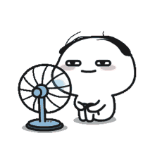 cute fan hot wind