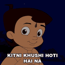 Kitni Khushi Hoti Hai Na Dusro Ko Khush Hote Dekh Kar Chhota Bheem GIF