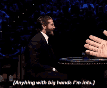 Anything With Big Hands Shake Hands GIF - Anything With Big Hands Shake Hands Im Into GIFs