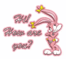 Hello Glitter Bunny GIF - Hello Glitter Bunny GIFs