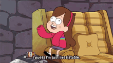 gravity falls mabel pines i guess im just irresistable irresistable happy