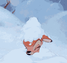 bambi snow disney cute