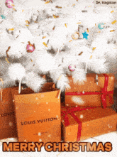 Merry Christmas Louis Vuitton GIF - Merry Christmas Louis Vuitton Gifts GIFs