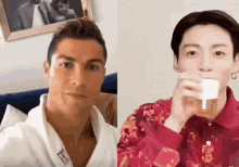 Sopevel Ronaldo Bts GIF - Sopevel Ronaldo Bts Ronaldo Drinking Jungkook GIFs