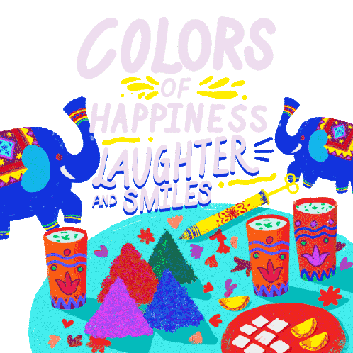 Colors Of Happiness Laughter And Smiles Sticker - Colors Of Happiness Laughter And Smiles Holifestival Stickers