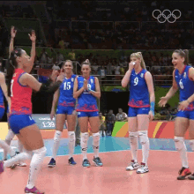 High Five Serbia Volleyball Team GIF