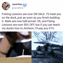 fishing lessons nails flying lessons on sale