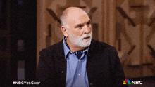 a man with a beard is on nbc 's nbc yes chef