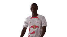 cheering amadou haidara rb leipzig clapping well done