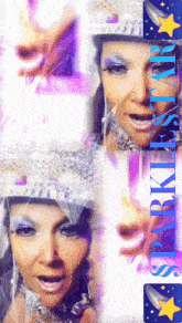 a picture of a woman with the words sparklestar written on it