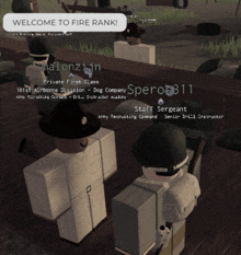 a screenshot of a video game with a welcome to fire rank