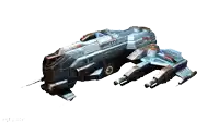 a computer generated image of a space ship with the letters rfp.ccr written below it