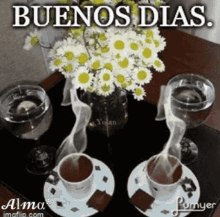 Buenos Dias Cafe GIF - Buenos Dias Cafe Flowers GIFs