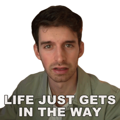 Life Just Gets In The Way Joey Kidney Sticker - Life Just Gets In The Way Joey Kidney Life Is Just A Hurdle Stickers