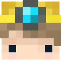a pixel art of a person wearing a crown