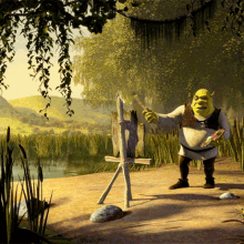 Shrek Painting GIF - Shrek Painting Paint GIFs