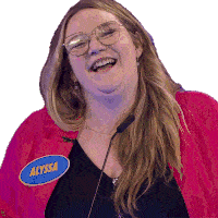 Laughing Alyssa Sticker - Laughing Alyssa Family Feud Canada Stickers