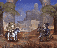 a knight on a horse in a video game with a spear