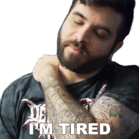 Im Tired Andrew Baena Sticker - Im Tired Andrew Baena Im Exhausted Stickers