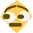 a cartoon smiley face with big eyes and a surprised look on his face .