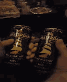 Amsterdam Maximator Beer Cans GIF - Amsterdam Maximator Beer Cans Crush GIFs