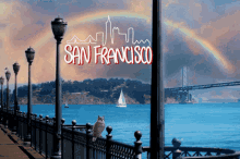 San Francisco Bay Bridge GIF - San Francisco Bay Bridge Rainbow GIFs