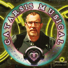 a picture of a man in a circle with the words catarsis musical on it